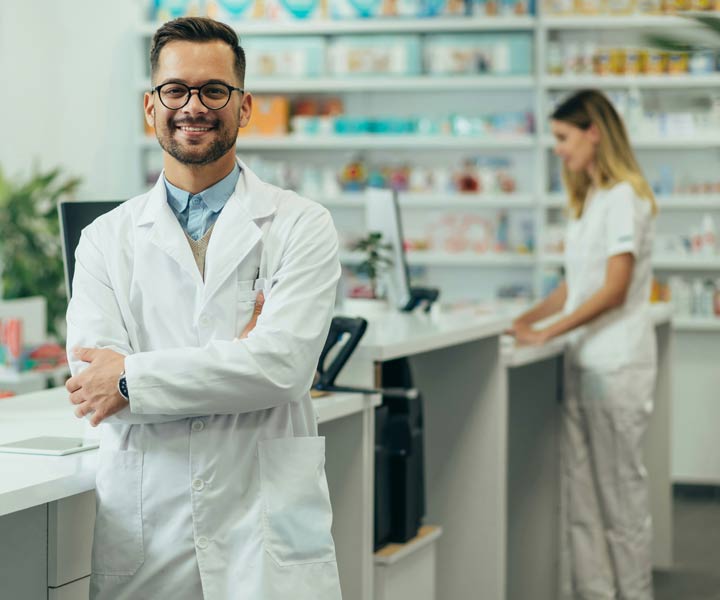 Pharmacist in pharmacy